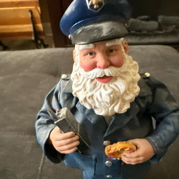 Vtg Clothtique by possible dreams Santa Claus blue uniform PD - Picture 7 of 7